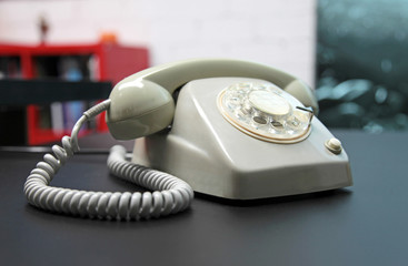 teléfono antiguo esfera gris 8479-f16