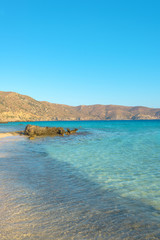 Crystal clear blue water in south Crete, Greece