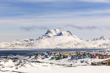 Foto op Aluminium Colorfuk suburb of Nuuk © vadim.nefedov