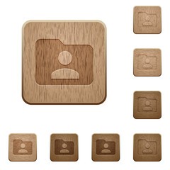 Folder owner wooden buttons