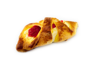 Tasty and fresh cookies isolated on white background