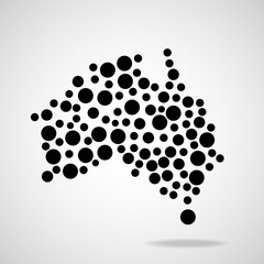 Abstract Australia map. Vector illustration. Eps 10