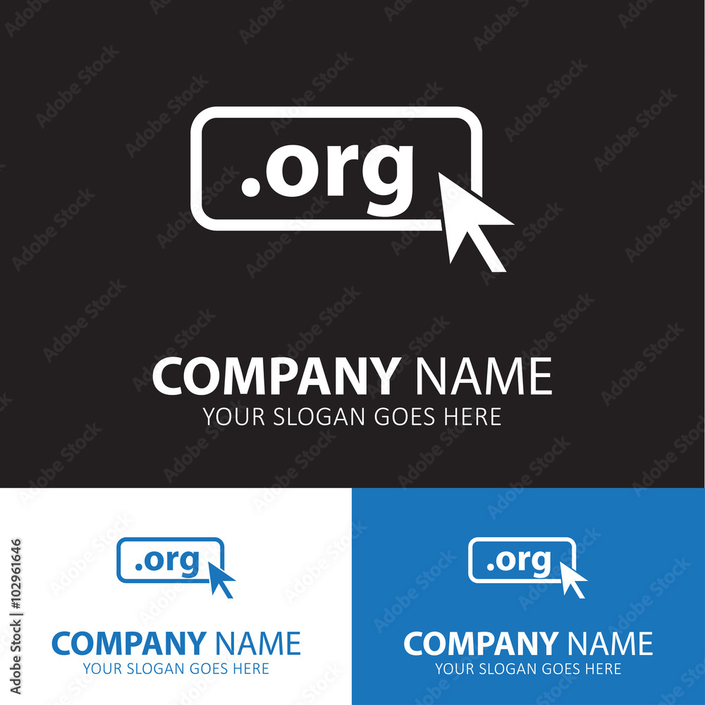 Poster domain org icon. top-level internet domain