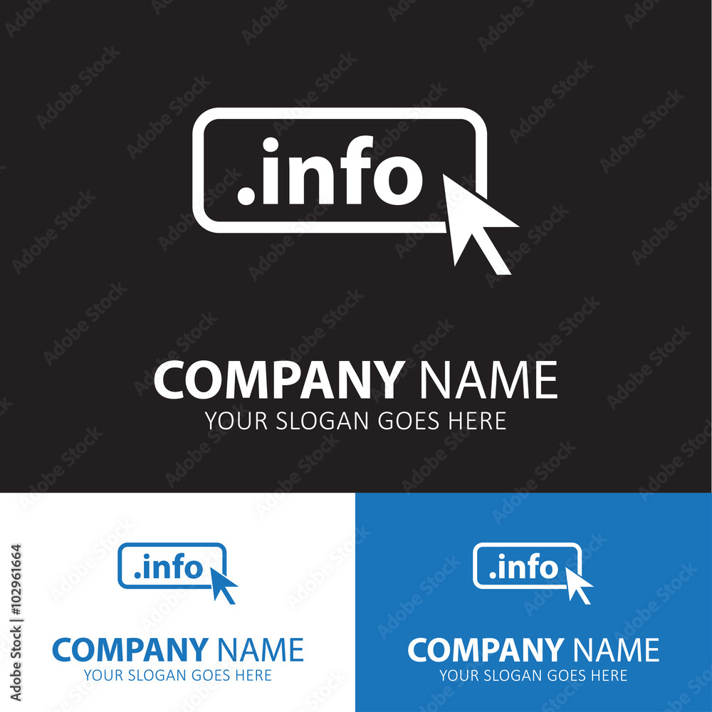 Poster domain info icon. top-level internet domain