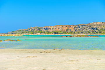 Fototapeta premium Elafonisi, one of the most famous beaches in the world, Crete, G