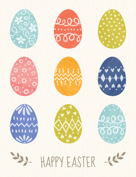 Decorative Eggs Easter Card