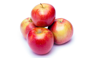 Fototapeta na wymiar apples in a basket on white background