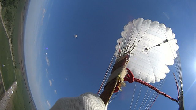First parachute jump