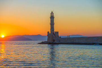 Sunset at Chania, Greece