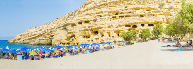Matala beach, Crete. - 102965494