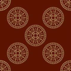 seamless decorative background, seamless ethnic background.   background in ethnic style, Indian ornament, circular background  in ethnic style