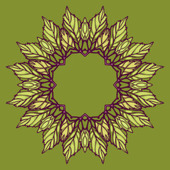 Frame with leaves. Template for your design.