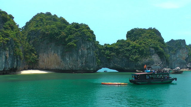 Rock islands in Halong bay, Vietnam, Southeast Asia
