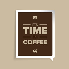 Its time to coffee vector