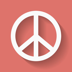 Peace sign. Hippie symbol of peace