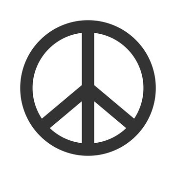 Peace sign. Hippie symbol of peace