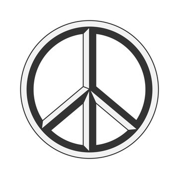 Peace sign. Hippie symbol of peace