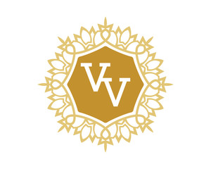 VV initial royal letter logo