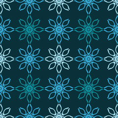 Seamless background with snowflakes.