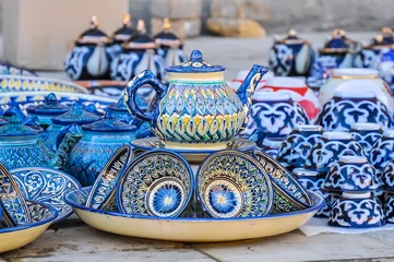 Traditional Uzbek dishes for tea drinking © alsem