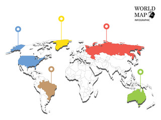 World map info graphics.