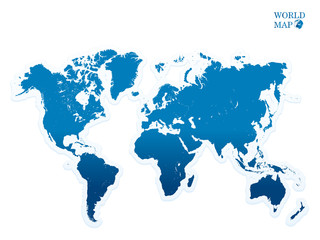 world map blue.