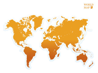 world map orange.