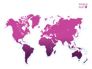 Fototapeta na wymiar world map violet.