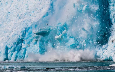 Foto auf Acrylglas Northwestern Glacier calving into the sea © troutnut