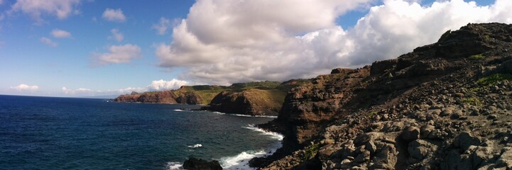 Cliffs on Hawaii coast