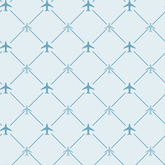 travel air plane seamless pattern, vector