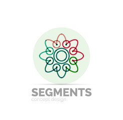 Abstract geometric linear hipster floral icon, frame design, flat style