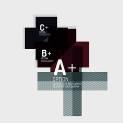 Paper style abstract geometric shapes with infographic options