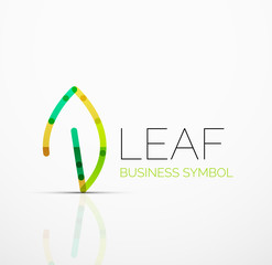 Vector abstract logo idea, eco leaf, nature plant, green concept business icon. Creative logotype design template