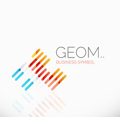 Logo, linear abstract geometric icon