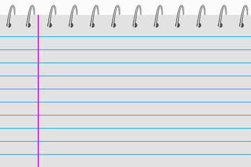 notebook lines with up washers