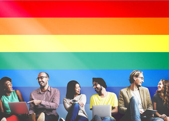 Rainbow Symbol Love Free Homosexual Concpet