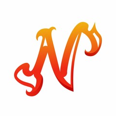 N Icon Logo Vector