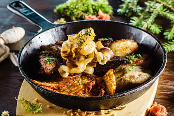 potato pancakes with meat