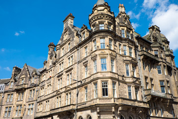 Old victorian buildings seen in Edinburgh, Scotland