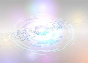 electric circuit, communication network, technological abstract image, vector illustration