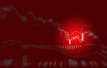 Candle stick graph chart and indicator of stock market investmen