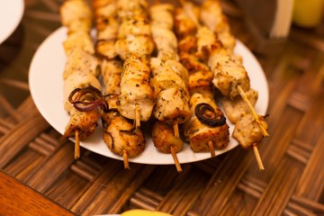 skewers of chicken