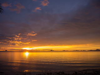 Sunrise at seaside. Murcia. Spain