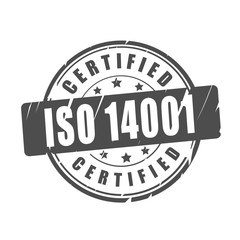 ISO 14001 certified vector stamp