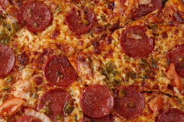 Pizza with sausage