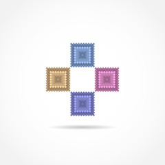 Logo template of colored abstract squares