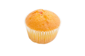 One sweet muffin on a light background