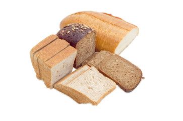 Various bread on a light background