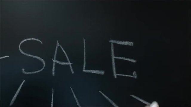 Writing Sale on the Chalkboard